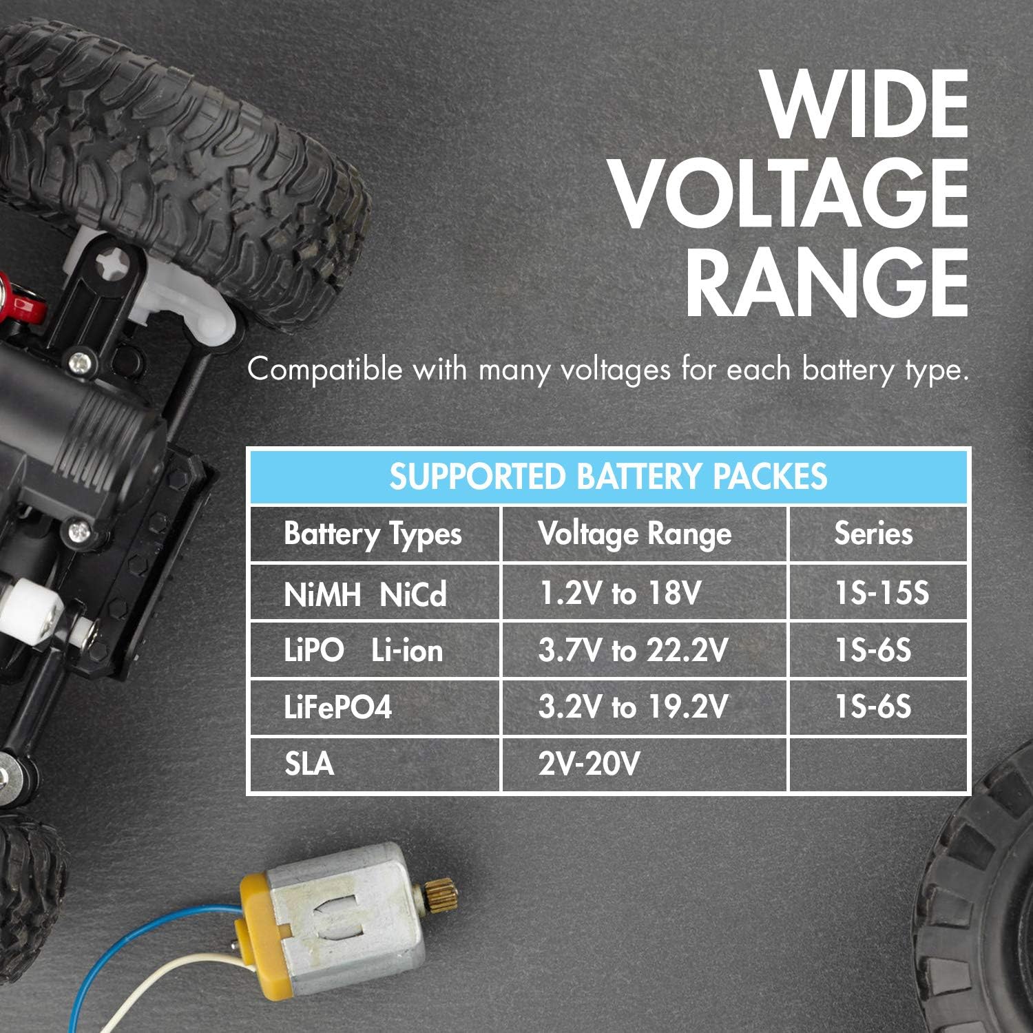 Tenergy TB6-B Balance Charger Discharger 1S-6S Digital Battery Pack Charger for NiMH/NiCD/Li-PO/Li-Fe Packs LCD Hobby Battery Charger w/ Tamiya/JST/EC3/HiTec/Deans Connectors + Power Supply 01435: Toys & Games