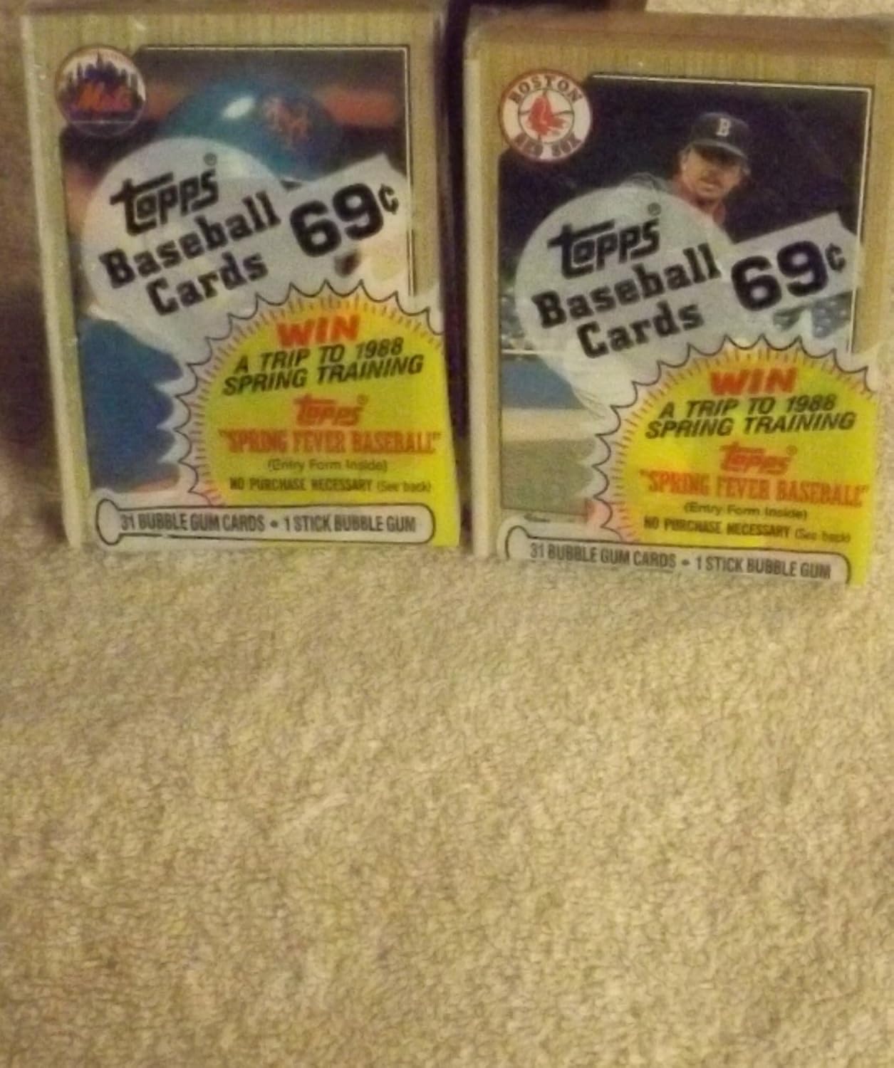 Sports Souvenirs 2 1987 Topps Baseball Cello Packs Unopened Trading Cards