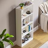 Vida Designs Cambridge 4 Tier Large Bookcase White Wood Shelving Unit view 6