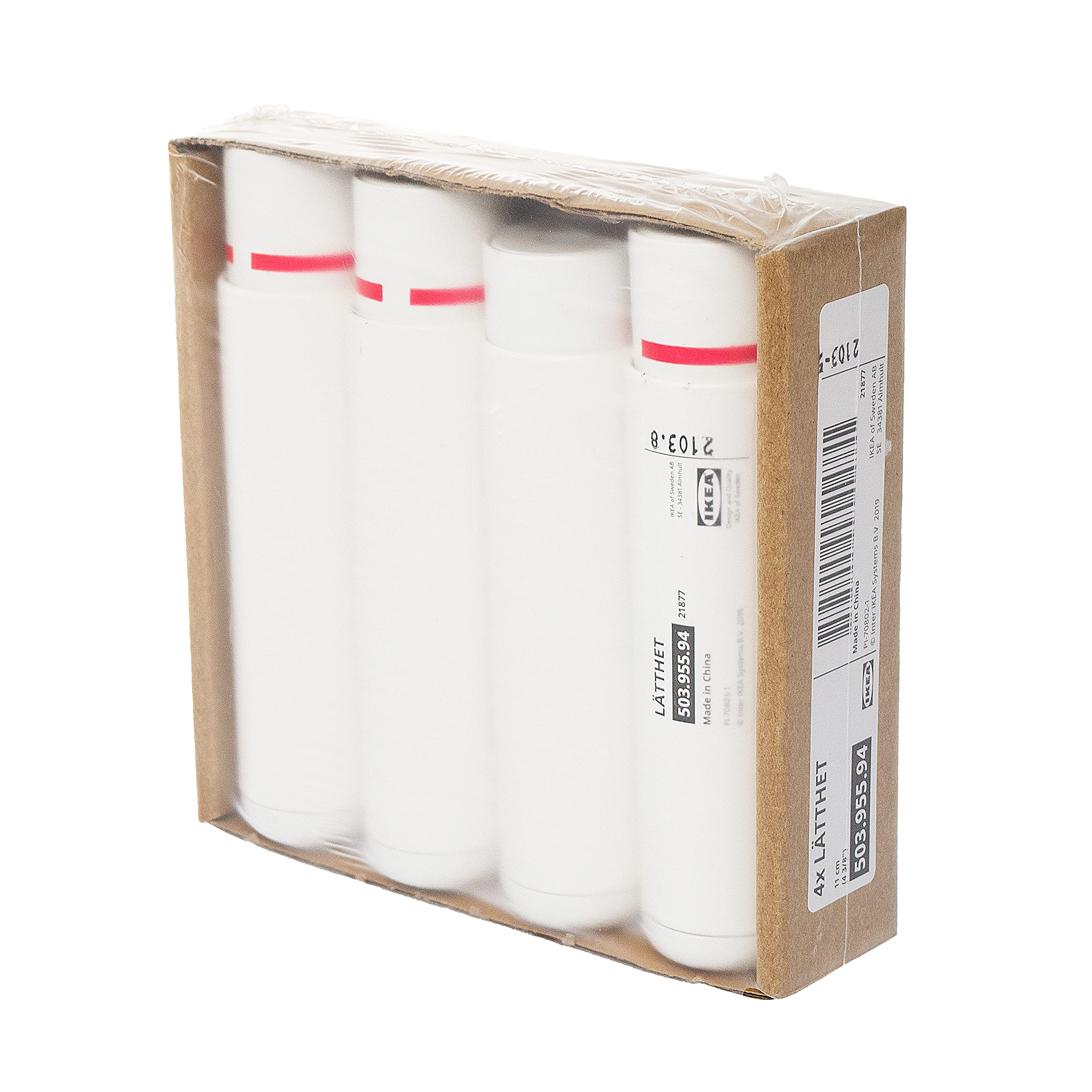 IKEA LATTHET (PLATSA) Legs, White, Metal, 11 Centimetres, 503.955.94 - Pack of 4