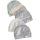 Butterblu Charlie 5-Pack Caps 100% Organic Cotton Beanie Hats | GOTS certified Organic Cotton for Baby Girls, Boys, Unisex, Multicolor Made to Match Caps
