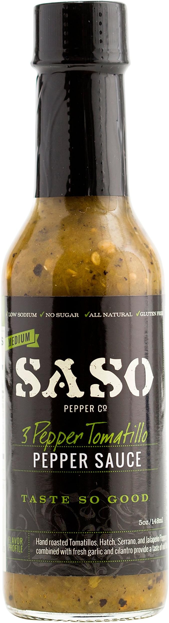 SaSo Pepper Co. 3 Pepper Tomatillo Pepper Sauce - 5 Ounces