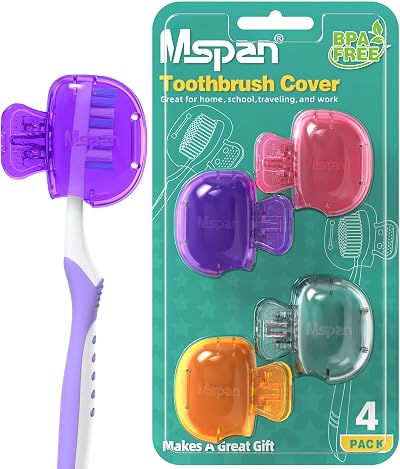 Mspan Electric Toothbrush Head Cover - Sonic Toothbrush Protector Pack
