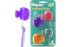 Mspan Electric Toothbrush Head Cover: Sonic Toothbrush Cap Travel Protector Plastic Brush Pod Protection Clip Case Value Pack
