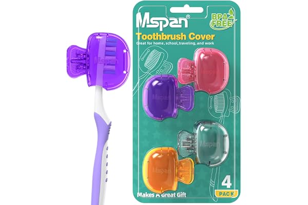Mspan Electric Toothbrush Head Cover: Sonic Toothbrush Cap Travel Protector Plastic Brush Pod Protection Clip Case Value Pack