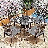 Holdfiturn Grey Seat Pads 40x40cm Cushions with Ties for Dining Chairs view 7