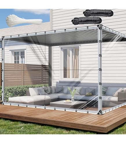RAUMPA Clear Tarp With Grommets 10x12 Ft Heavy Duty Outdoor Waterproof - View #10