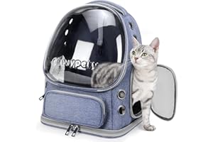 Cawypety Cat Backpack Carrier, Breathable Cat Carrier Large Space Bubble Pet Backpack for Kitty Small Dog up to 15lbs, Transp
