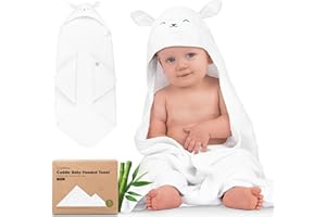 KeaBabies Hooded Baby Towel for Newborn - Viscose Derived from Bamboo Large Baby Bath Towels with Hood for Boys, Girls, Toddl