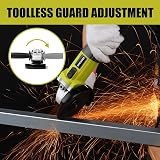 DEWINNER Angle Grinder 850W Corded 115mm with 6 Discs Side Handle view 2