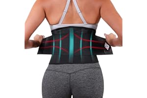NeoHealth Back Brace for Men Lower Back - Ultra Thin, Adjustable, Flexible, Supportive M