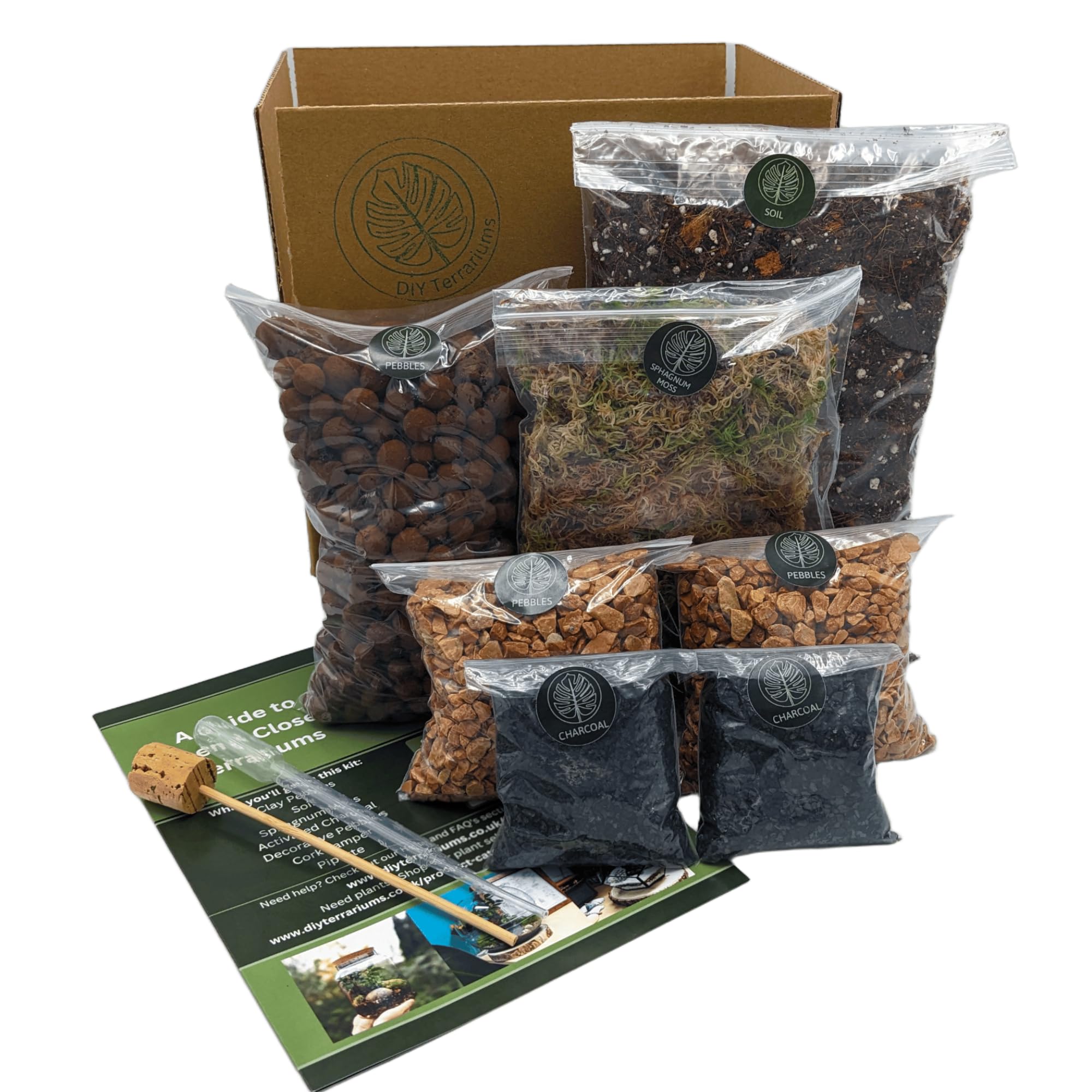 DIY Large Open and Closed Terrarium Kit (Terracotta Pebbles)