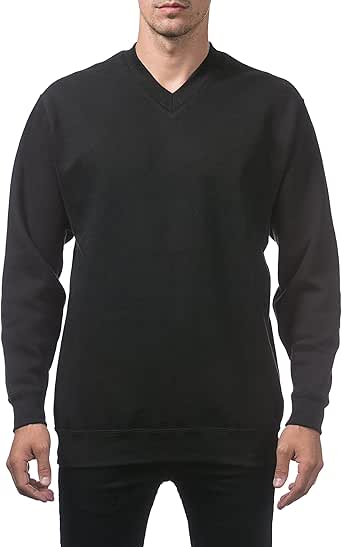 mens fleece v neck pullover
