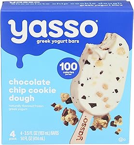 YASSO Chocolate Chip Cookie Dough Frozen Greek Yogurt Bars, 14 FZ