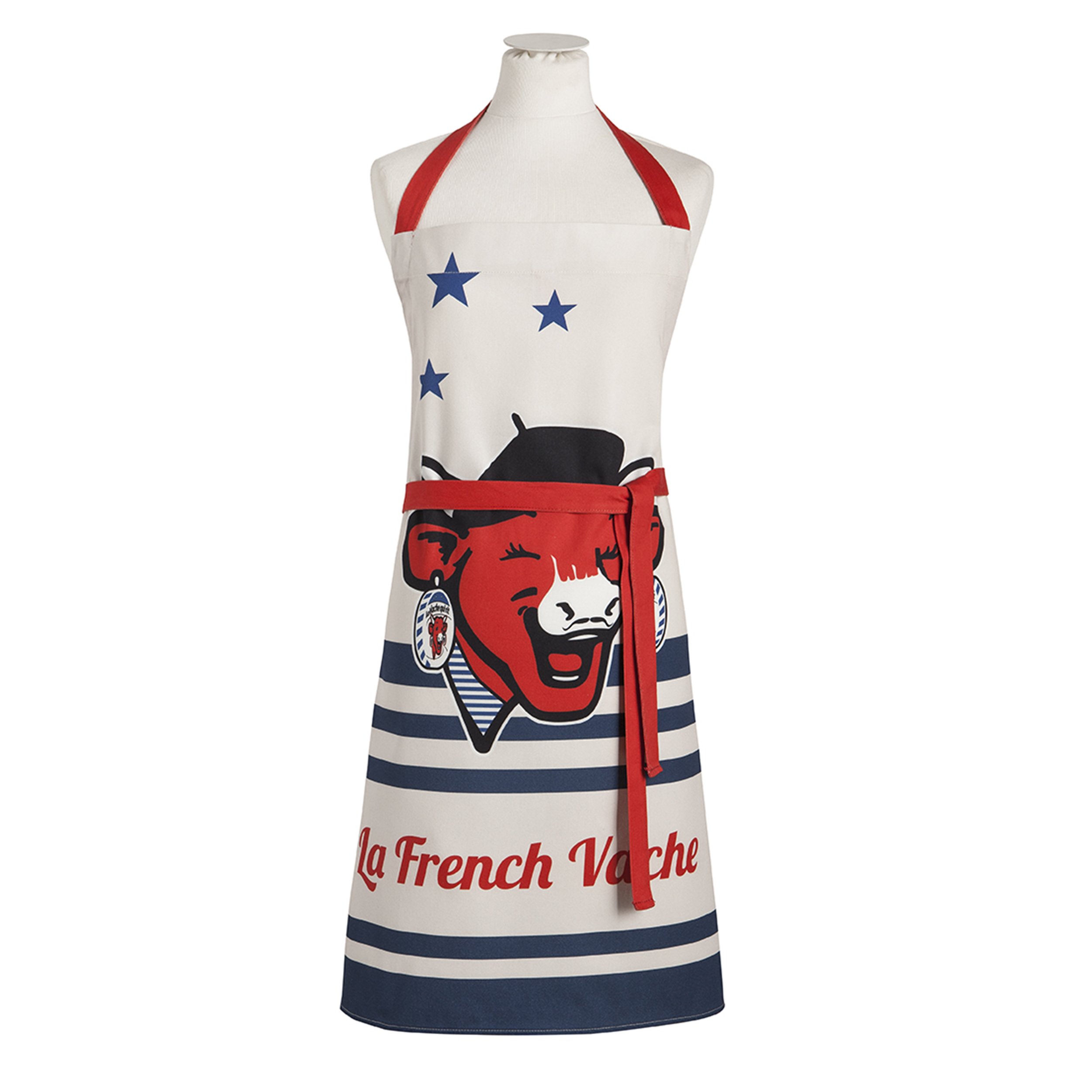 Coucke French Cow Printed Cotton Apron, Made in France