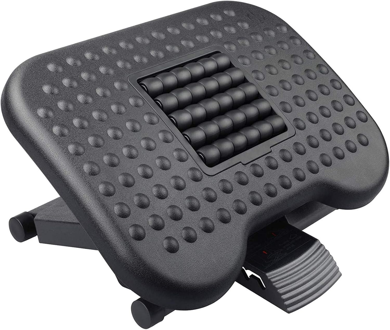 HUANUO Footrest Under Desk - Adjustable Foot Rest with Massage Texture and Roller, Ergonomic Foot Rest with 3 Height Position, 30 Degree Tilt Angle Adjustment for Home, Office : Office Products