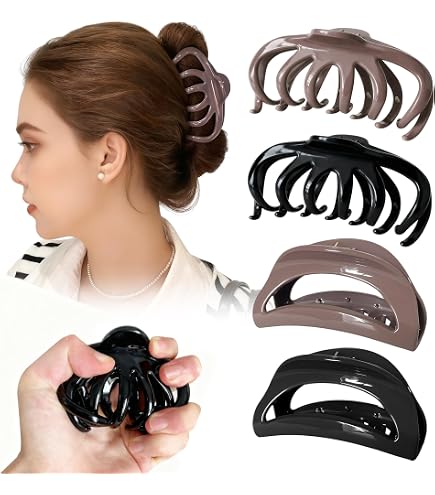3 Pack Matte Silicone Flexible Hair Claw Clips for Women Amazon.com: 3 PCS Silicone Flexible Hair Claw Clips for  main image 3