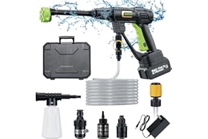 MIMYTH Cordless Pressure Washer; 990PSI Cordless Power Washer with Brushless Motor, 4.0Ah Battery&Charger, 6-in-1 Nozzle, 3 Power Level Touch Screen; powerwasher for Cars/Yard