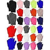 Jamntower 24 Pairs Mittens Gloves Bulk Warm Full Finger Magic Stretch Winter Knit Mitten