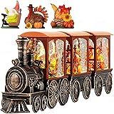 Priddop Fall Snow Globe Train Gnome Turkey Pumpkin