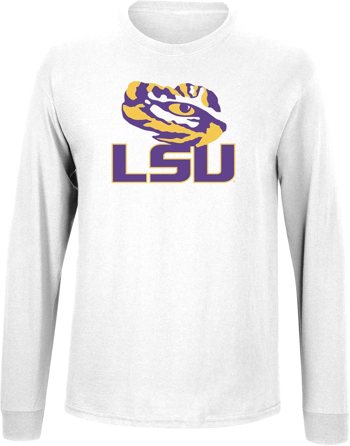 Elite Fan Shop White Basic Long Sleeve College Arching T-Shirt : Clothing