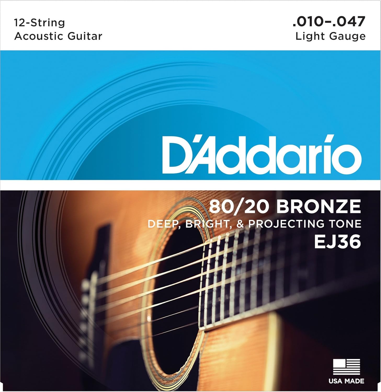 Light Acoustic Guitar Strings 3 Pack - Amazon Com 3 Pack D Addario Ej36 12 String Bronze Acoustic Guitar Strings Light 10 47 Musical Instruments