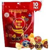 Bon o Bon Chocolate Truffle Mix, Milk, Dark, &amp; White Chocolate Truffles with a Smooth Peanut Filling, 5.29 oz