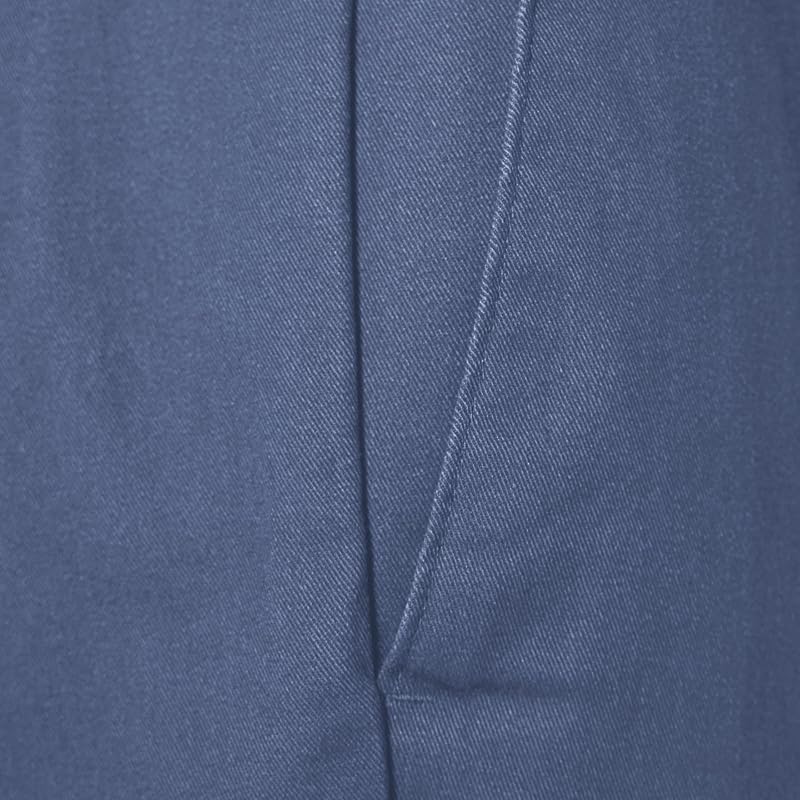 Pantaloni Chino da Lavoro da Uomo Anti-Piega e Senza Pince, vestibilità Aderente, Indaco, 30W / 30L