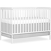 Dream On Me Synergy 5-in-1 Convertible Crib in White, Greenguard Gold Certified, JPMA Certified, 3 Mattress Height Settings, 