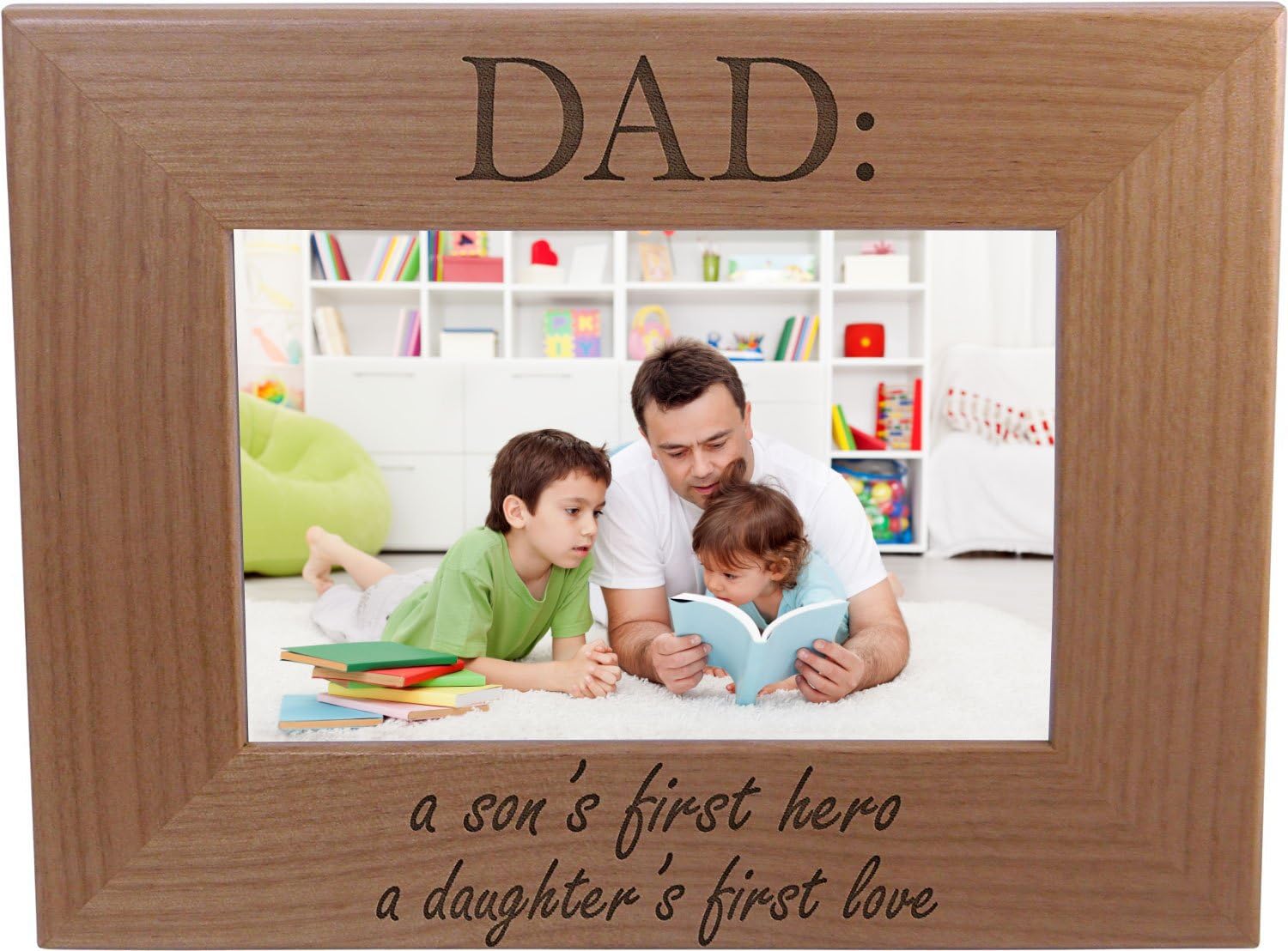 dad a son's first hero a daughter's first love frame