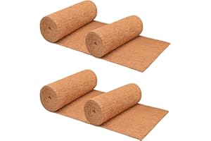 Halatool 4 Pack 16 x 80 x 0.28 in No-Slip Ice and Snow Carpet Mats, Thickened Natural Coconut Fiber Roll Snow Melting Mats Outdoor for Winter Walkways, Front Door, Stairs, Porch