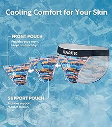 Separatec Mens Bikini Underwear Dual Pouch Rayon