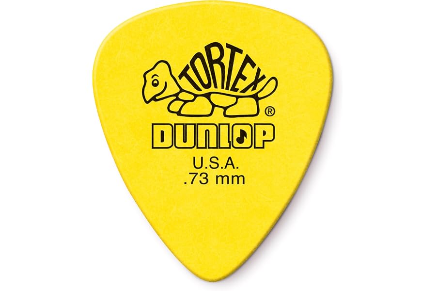 Dunlop Tortex Standard .73mm Yellow Guitar Pick, 12 Pack
