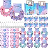 Hoteam 60 Pcs Kpop Theme Party Supplies Popular Singer Favors Friendship Bead Bracelets Velvet Hair Scrunchies Disco Keychain Heart Sunglasses Gift Bags for Fans Party Supplies Birthday Decorations