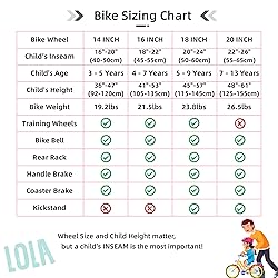 JOYSTAR Lola 20 Inch Kids Bike Girls Bike for 7-10