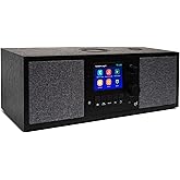 Grace Digital Mondo Elite Duo Smart Internet Radio, Bluetooth, Wi-Fi, 7-Day Alarm – Microphone Free (Black Ash)