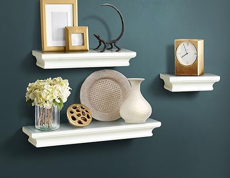 white floating picture ledge