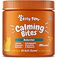 Zesty Paws Calming Chews for Cats - Composure & Relaxation for Everyday Stress & Separation - with Ashwagandha, Organic Chamomile, L-Theanine & L-Tryptophan – Bacon - 60 Count - Cat