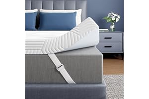 ELEMUSE 3 Inch Gel Memory Foam Mattress Topper Queen Size Pressure-Relieving Mattress Topper for Back Pain,Non-Slip Design with Removable & Washable Cover, CertiPUR-US