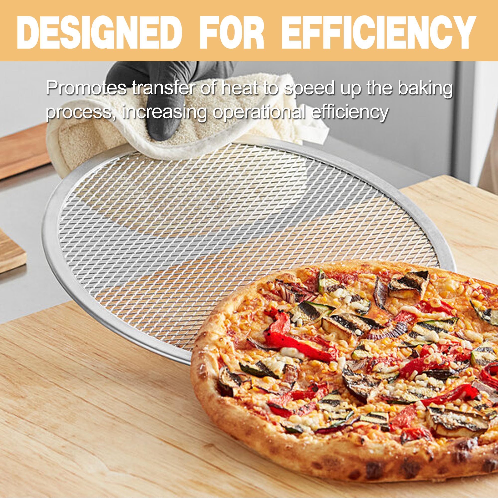 LRui Pizza Screen,12 Inch,12 Pack,Seamless Aluminum Pizza Pan With Holes.