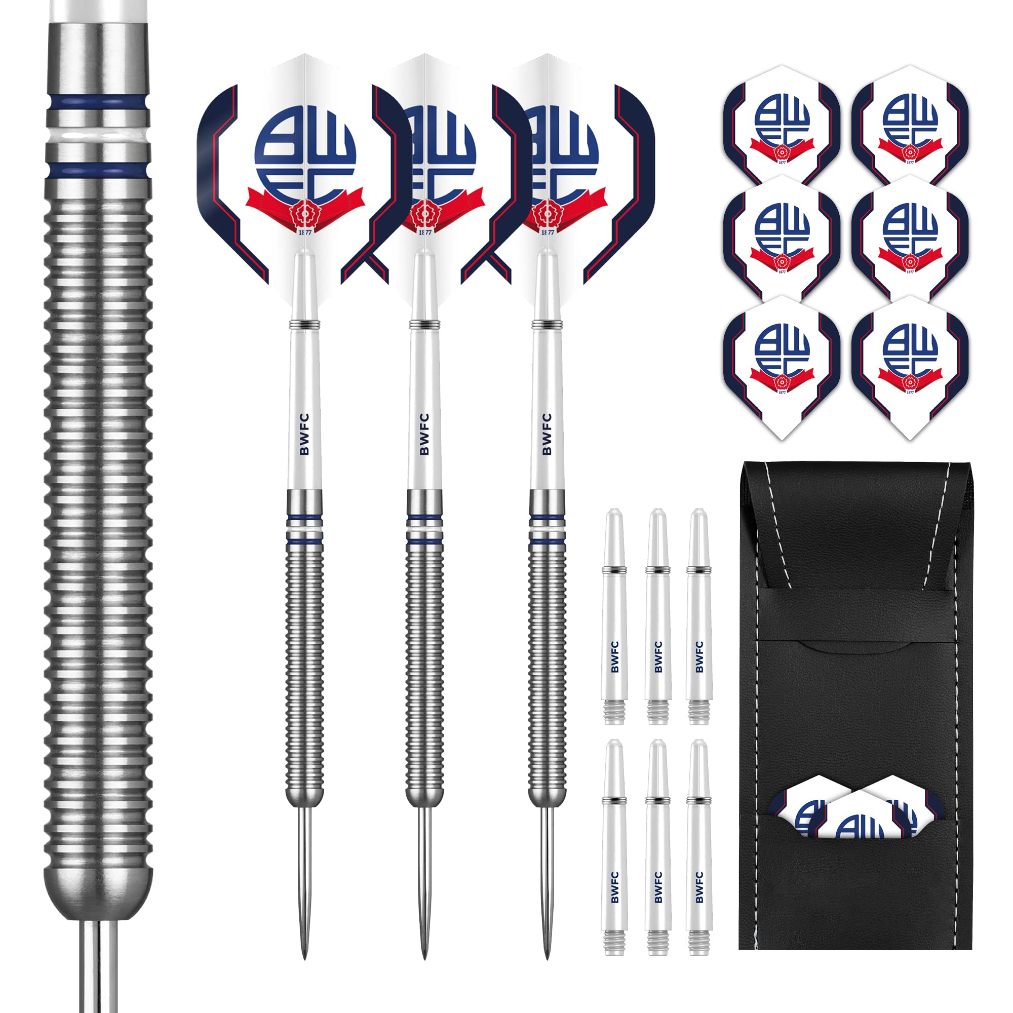 Darts Corner Officially Licensed Bolton Wanderers FC Darts | Steel Tip Tungsten Dart | 24g (D1400)