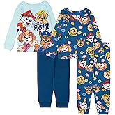 Paw Patrol Boys' Pajama Set 4-Piece Cotton Sleepwear Set