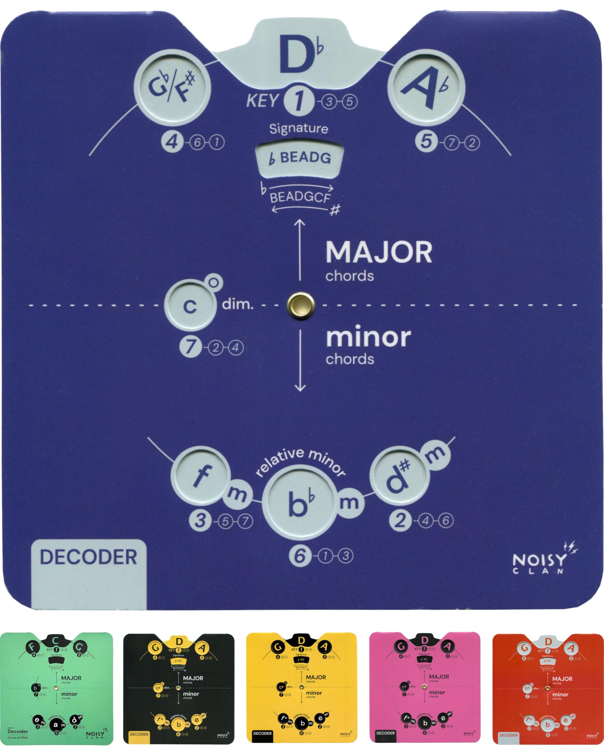 Essential Card Circle of Fifths Melody Tool for Musicians | Back to School Music Learning Tool | All-in-One Music Theory Aid with Clear eBook Download | Learn Chords, Progressions, Compositions