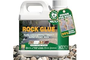 MOLYLY Rock Glue for Landscaping - 32OZ Mulch Glue, Gravel Binder & Stone Adhesive, Fast-Dry, Non-Toxic, Weather-Resistant for Patios, Garden, Walkways and Paths
