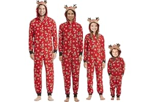 CIYCUIT Family Christmas Pjs Matching Sets Reindeer Onesie Pajamas for Family