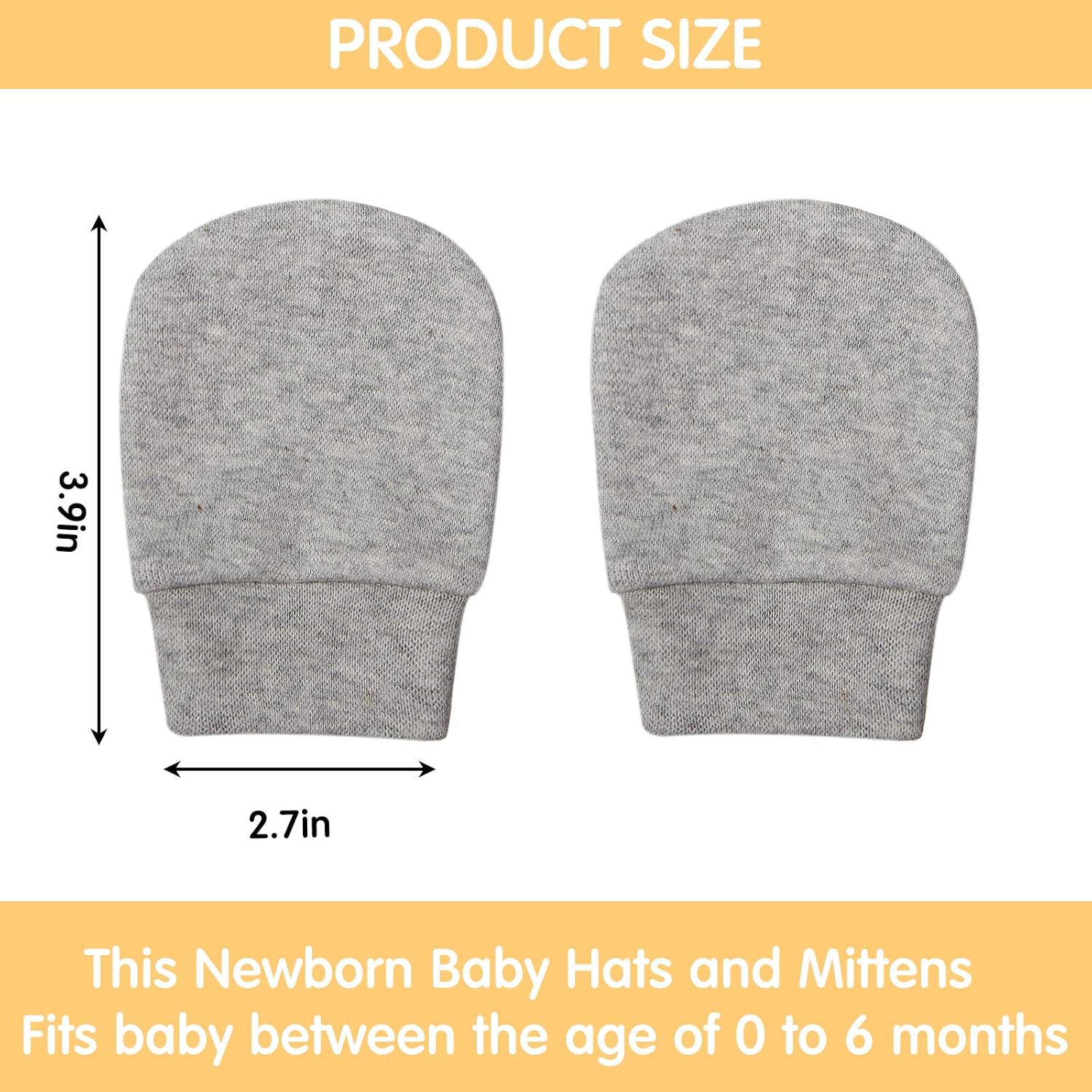 6 Pairs Newborn Baby Mittens Infant Toddler Gloves No Scratch Mittens for 0-6 Months Baby Boys Girls: Clothing