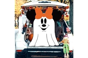 GUMWAQU Halloween Trunk or Treat Decorations,Mouse Theme Ghost Trunk or Treat Backdrop for Halloween Car SUV Truck Garage Door Archway Decorations