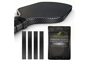 Carbex Lab Pickleball Edge Guard Tape – 4-Pack PU Vinyl Strips – Universal Fit 26mm for 14mm Paddles / 30mm for 16mm Paddles 