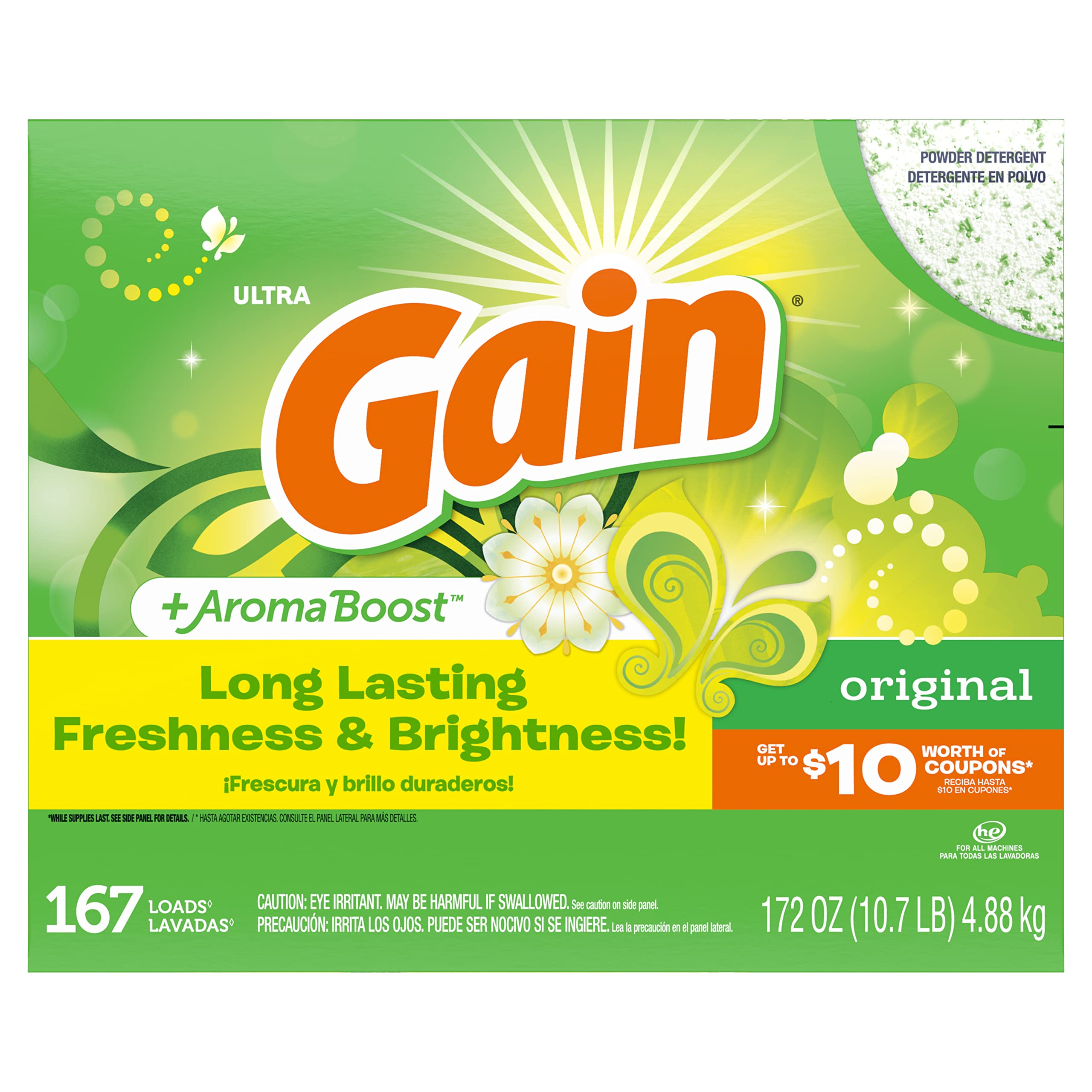 Photo 1 of Gain Powder Laundry Detergent, Original Scent, 172 Oz (Packaging May Vary)