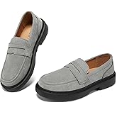 BEAUSEEN Women's Suede Penny Loafers Casual Lightweight Slip On - Comfortable Walking Shoes,Chic Flat for Work & Travel